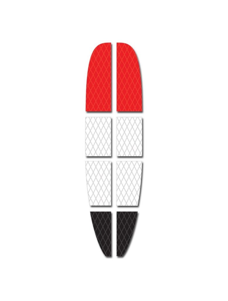 8Pc Traction repair Kit Black/white/ red
