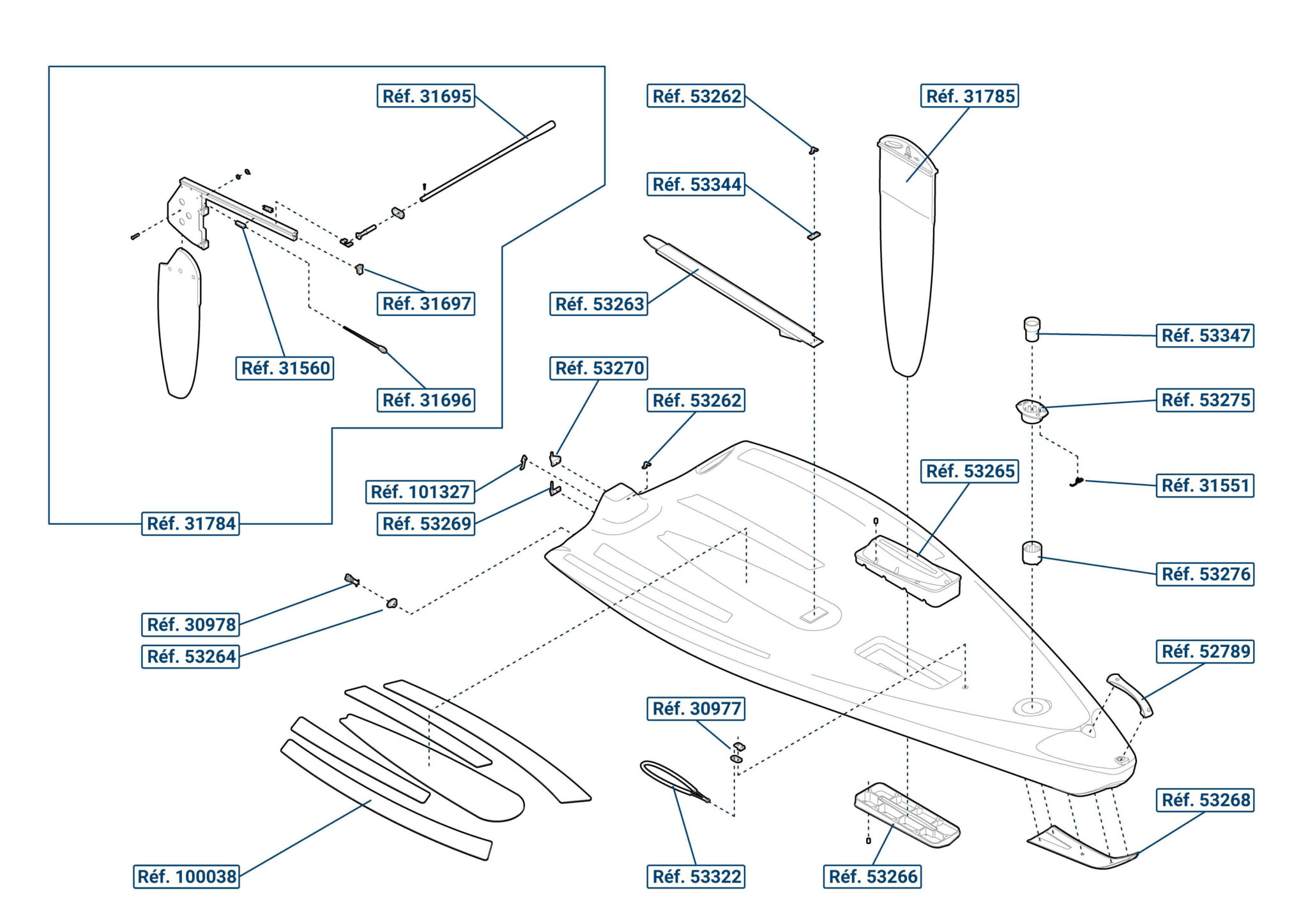 COMPLETE O'PEN SKIFF RUDDER - Wind Power Watersports